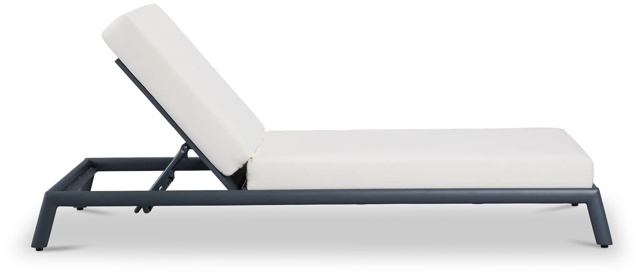 Tortuga Gray White Cushioned Chaise Tortuga Gray White Cushioned Chaise