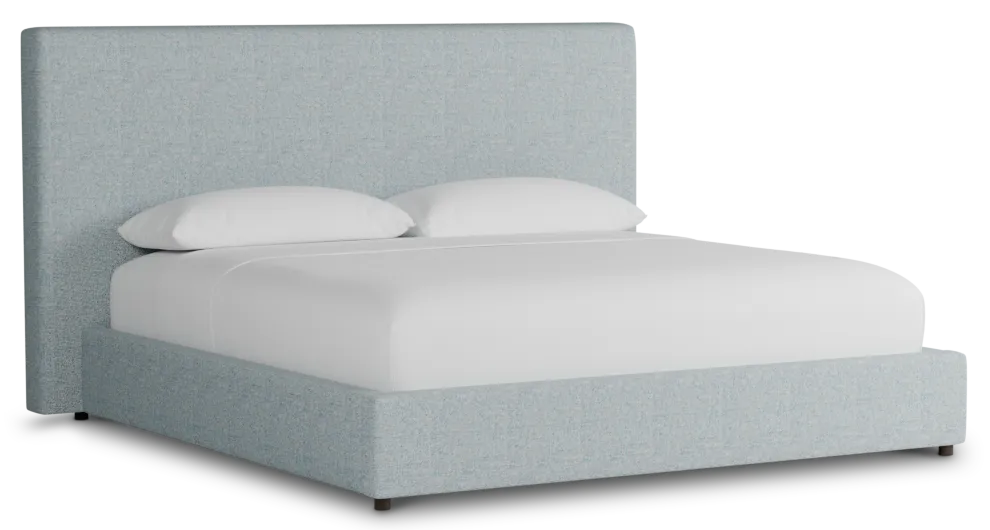 Grayton Natural Beauty Light Blue 54" Upholstered Platform Bed
