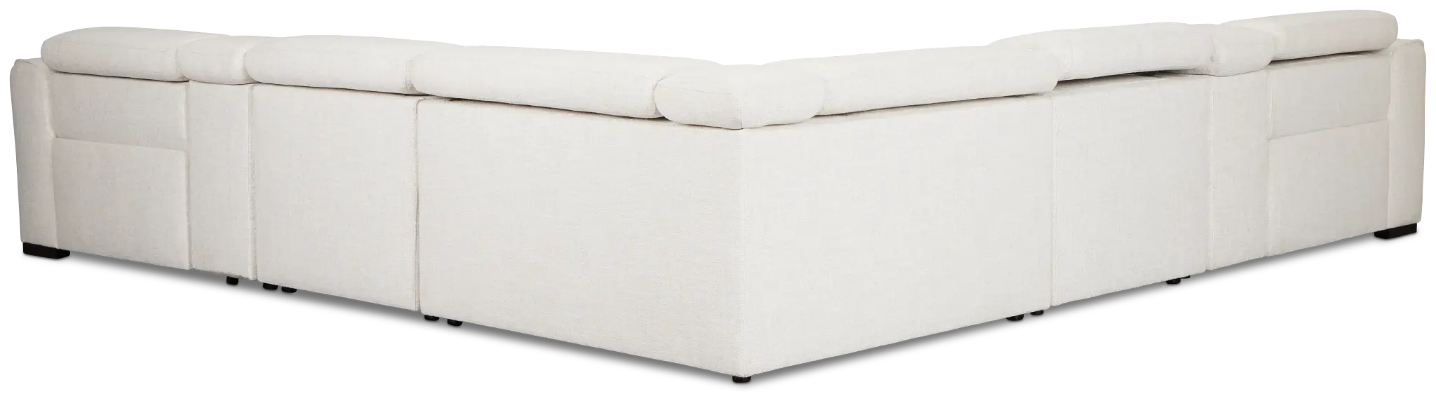 Ellis Light Beige Fabric Large Dual Power Reclining Two-arm Sectional Ellis Light Beige Fabric Large Dual Power Reclining Two-arm Sectional