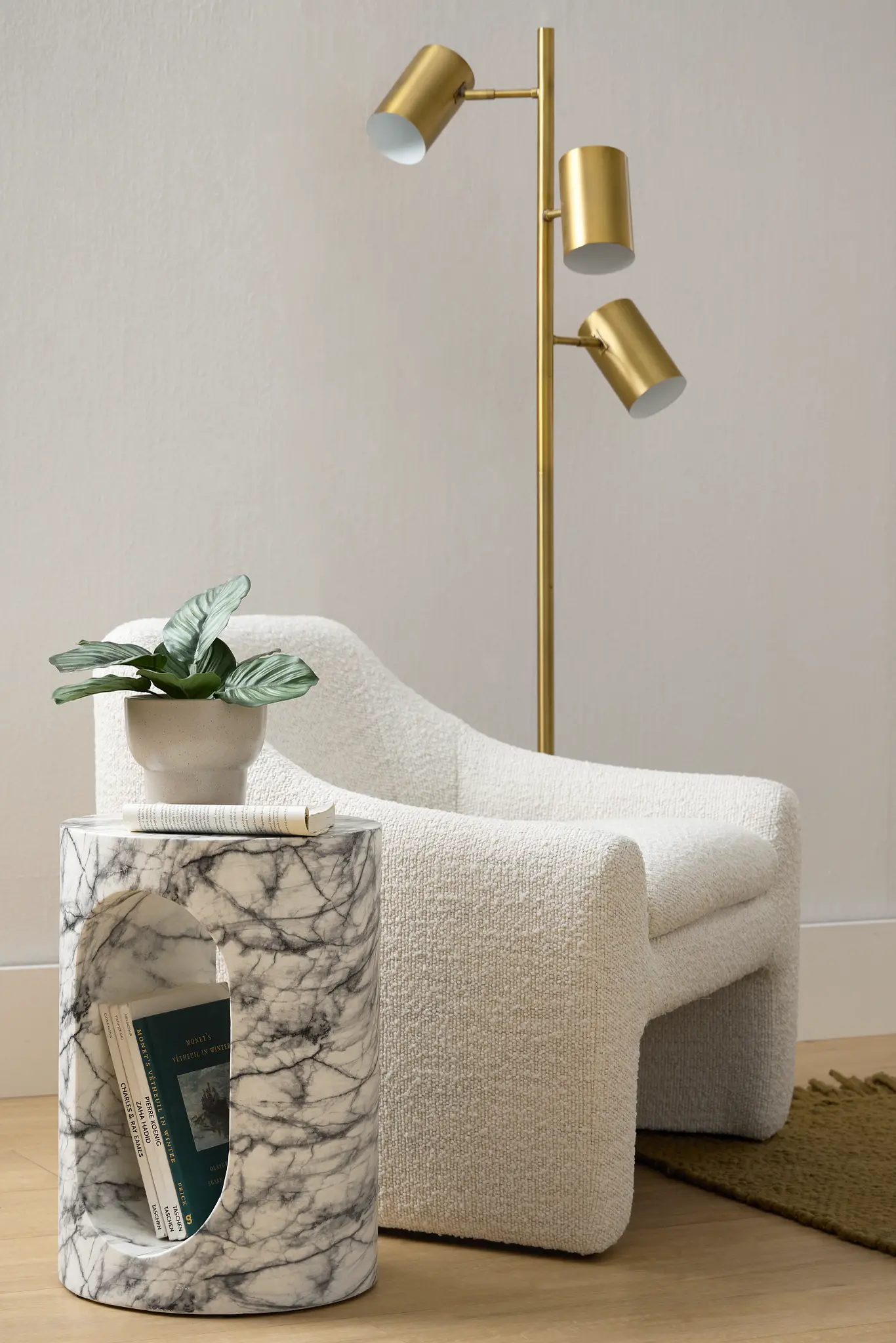 Carter White Fabric Accent Chair Carter White Fabric Accent Chair