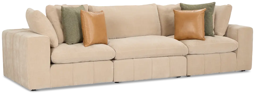 Cruz Light Beige Fabric 3-piece Modular Sofa Cruz Light Beige Fabric 3-piece Modular Sofa