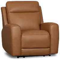 Belmont Medium Brown Lthr/vinyl Power Recliner