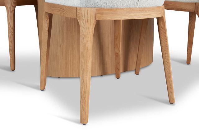 Nomad Light Tone 78" Oval Table & 4 Light Beige Chairs W/light Tone Leg