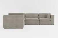 Destin Victory Gray Fabric 5-piece Modular Sectional