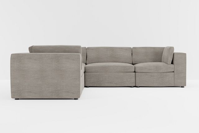 Destin Victory Gray Fabric 5-piece Modular Sectional