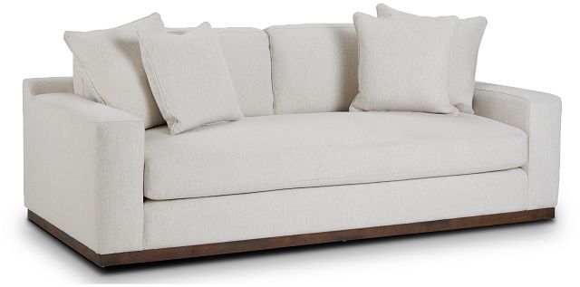 Mckenzie White Fabric Sofa