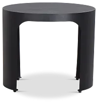 Abel Black Round End Table