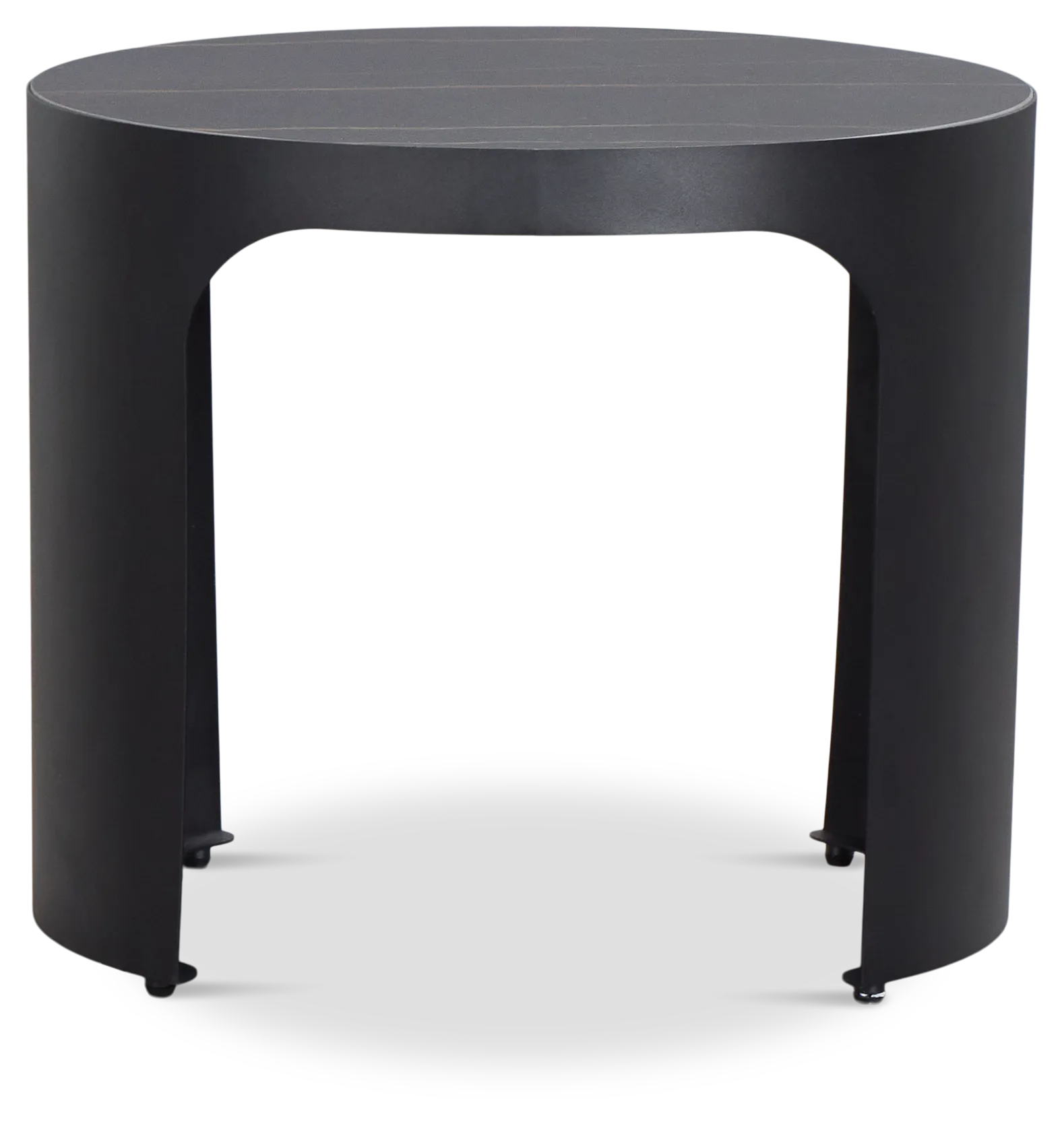 Abel Black Round End Table