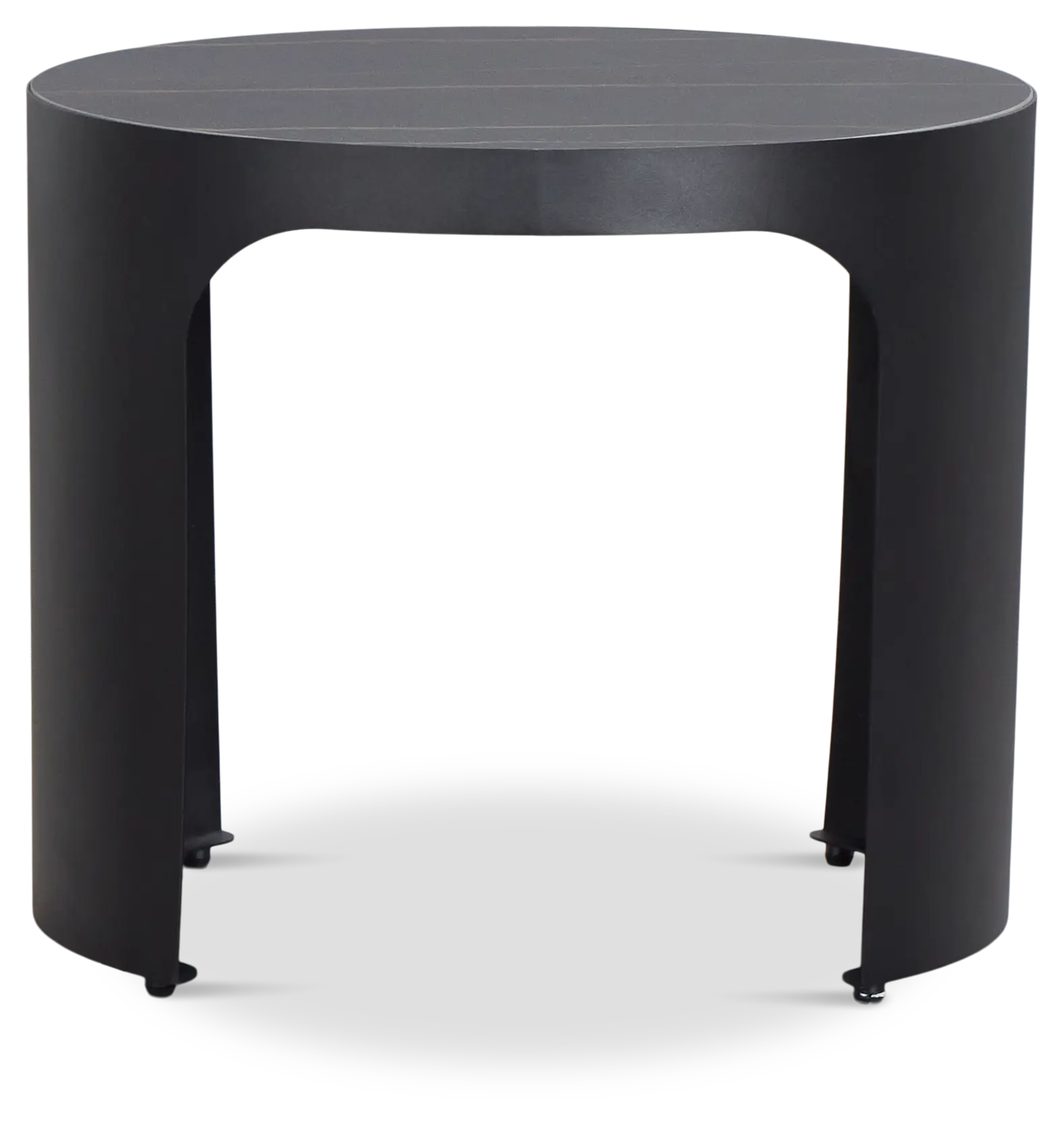 Abel Black Round End Table Abel Black Round End Table