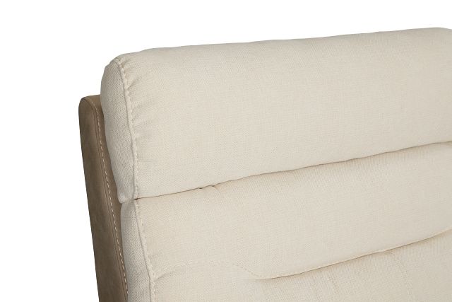 Travis Light Beige Fabric Small Two-arm Power Reclining Sectional