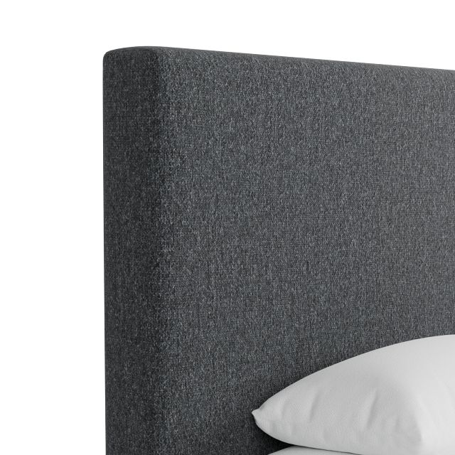 Grayton Delray Dark Gray 54" Upholstered Platform Bed