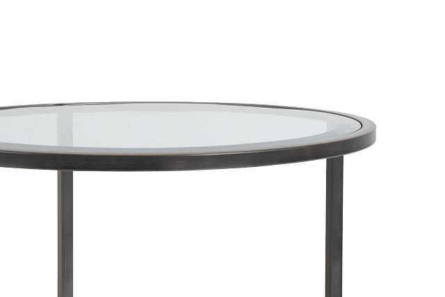 Harlow Glass Chairside Table