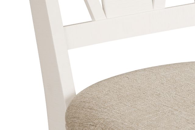 Heron Cove White 24" Upholstered Barstool