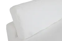 Grant White Fabric Armless Chair