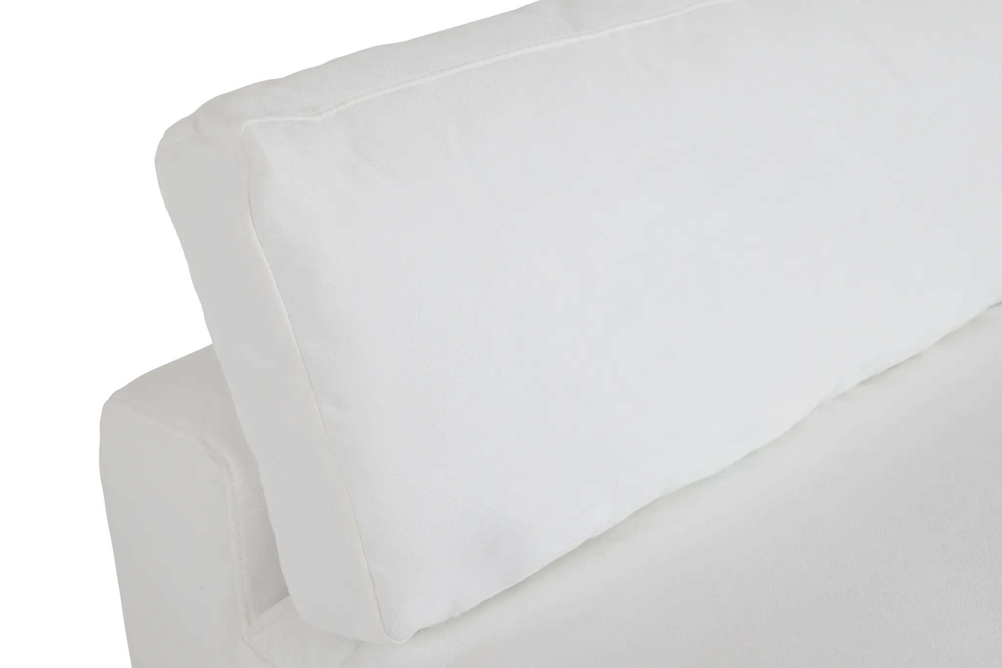 Grant White Fabric Armless Chair