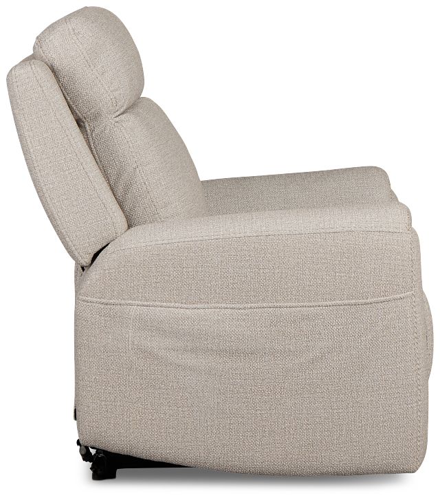 Gavin Beige Fabric Power Lift Recliner