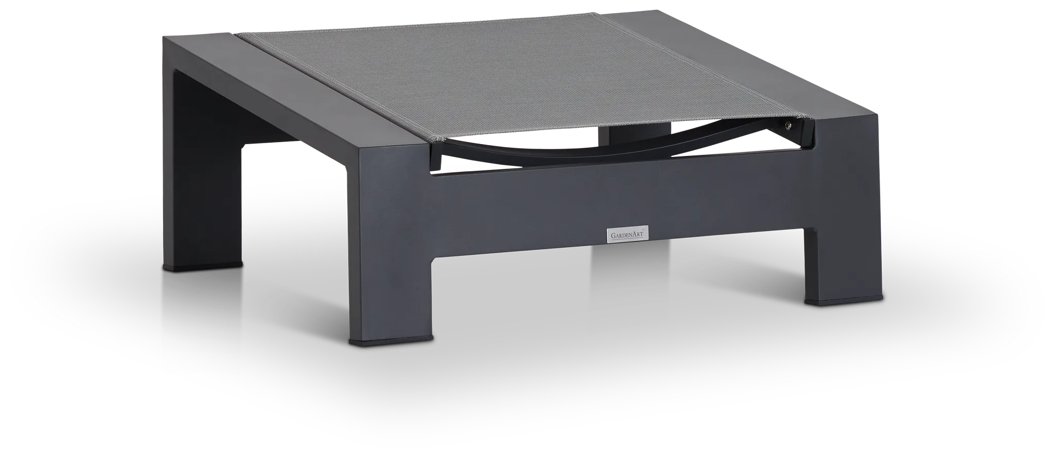 Linear Dark Gray Ledge Pool Ottoman