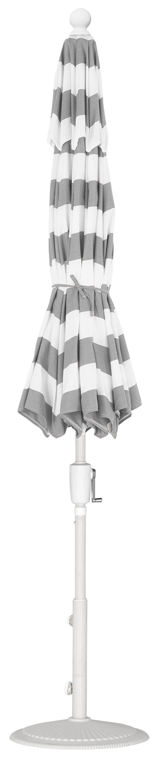 Capri Gray Stripe Umbrella Set