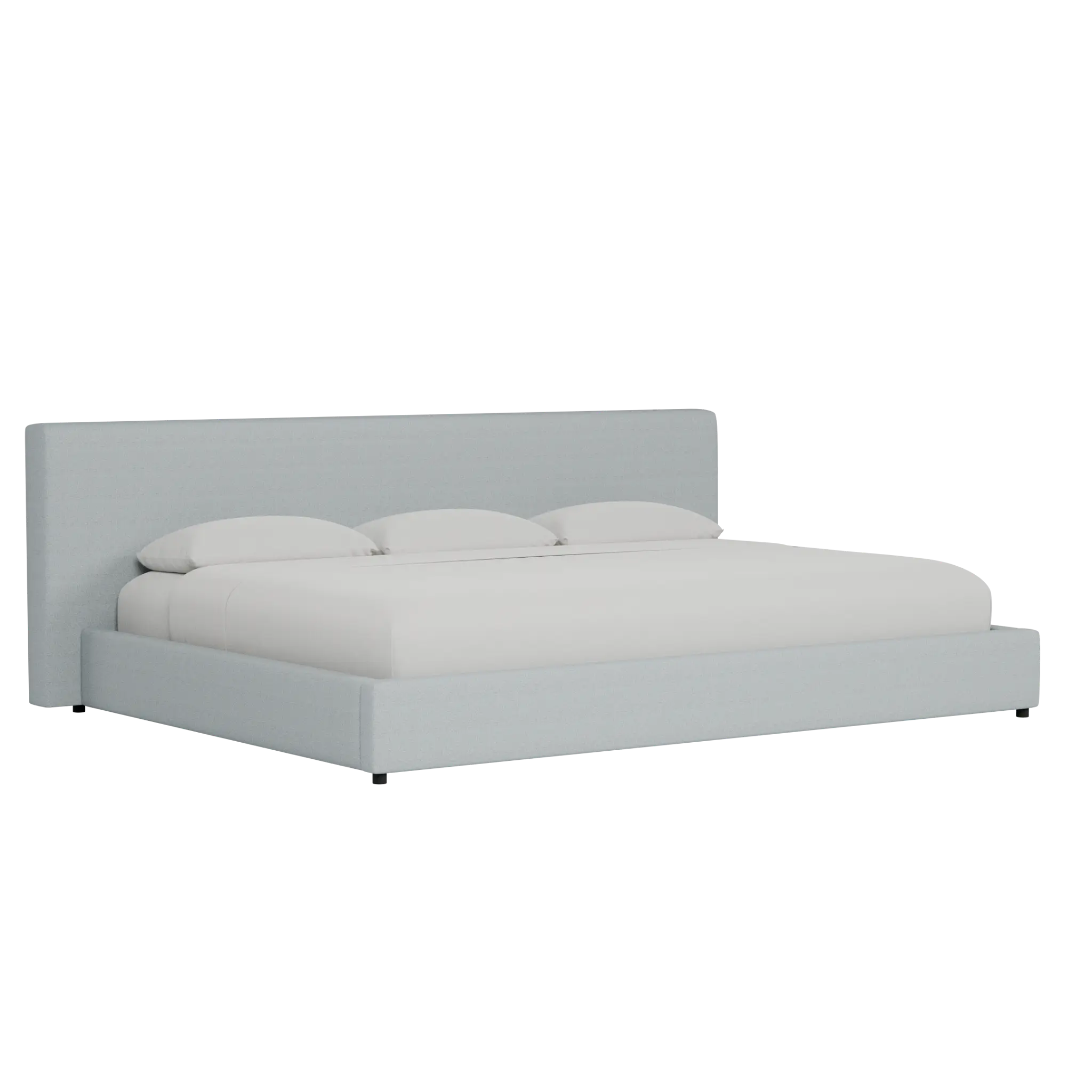 Grayton Natural Beauty Light Blue 44" Upholstered Platform Bed Grayton Natural Beauty Light Blue 44" Upholstered Platform Bed