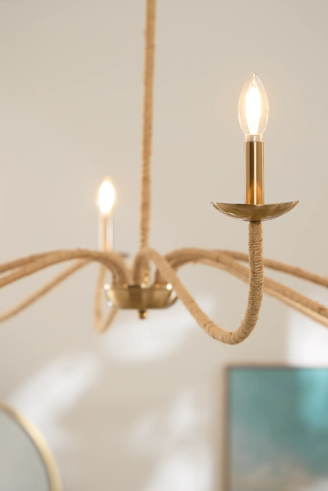 Granita Gold Jute Chandelier