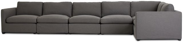 Willow Gray Fabric Large Two-arm Sectional (2)