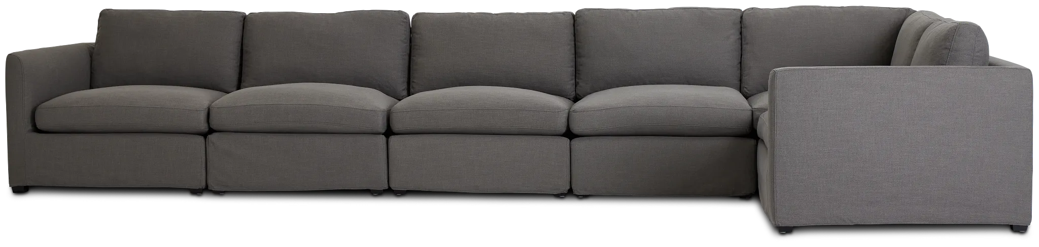 Willow Gray Fabric Large Two-arm Sectional