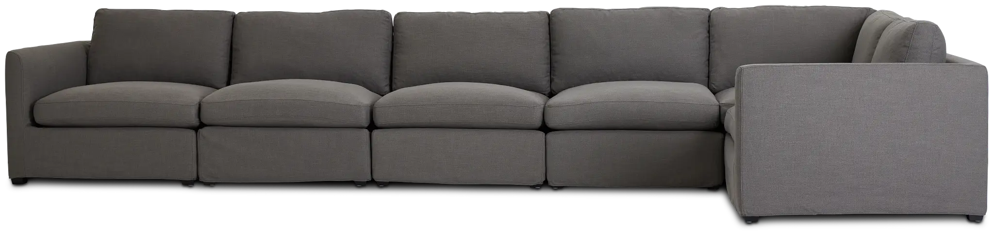 Willow Gray Fabric Large Two-arm Sectional Willow Gray Fabric Large Two-arm Sectional