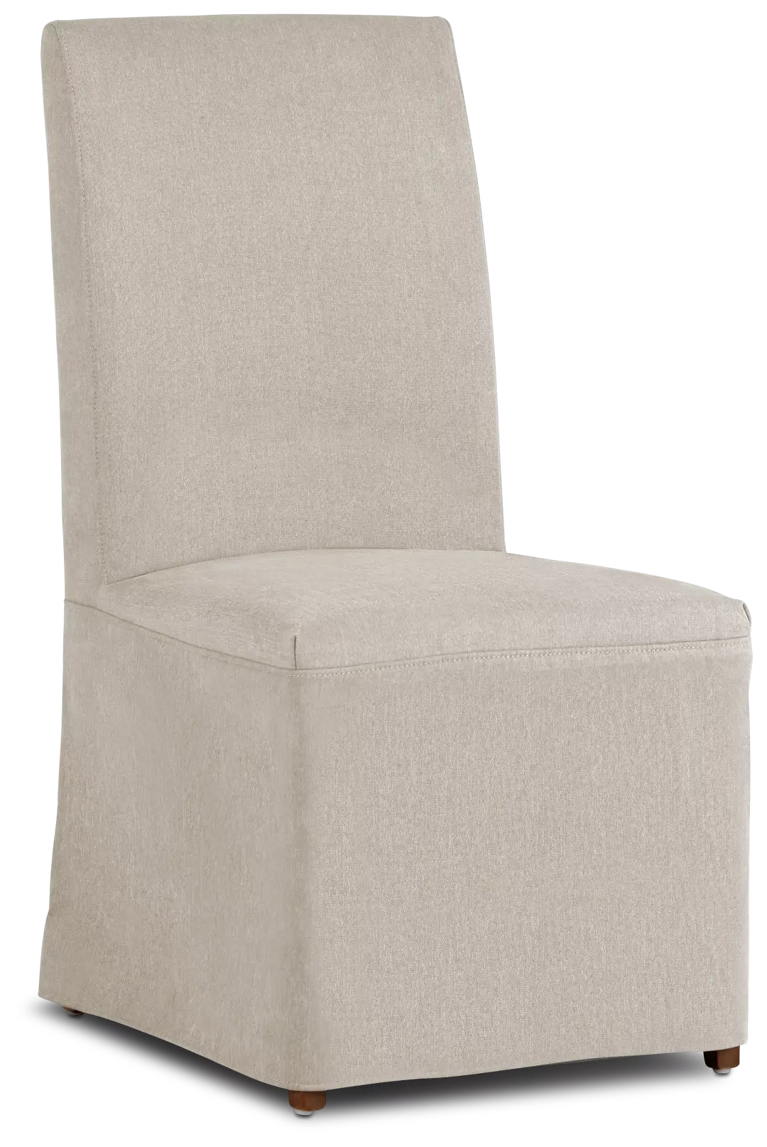 Harbor Light Beige Long Slipcover Chair With Medium-tone Leg Harbor Light Beige Long Slipcover Chair With Medium-tone Leg