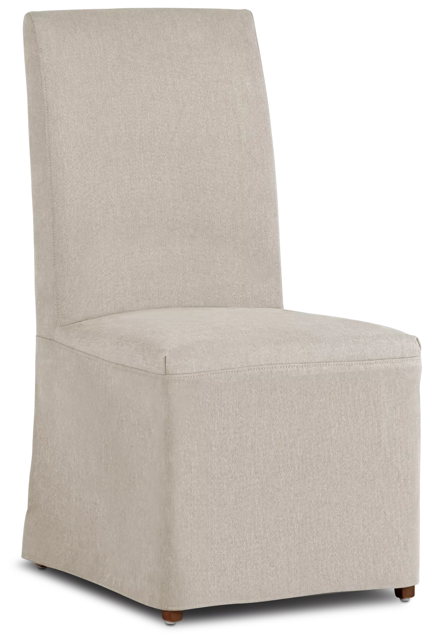 Harbor Light Beige Long Slipcover Chair With Medium-tone Leg Harbor Light Beige Long Slipcover Chair With Medium-tone Leg