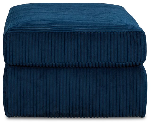 Charlie Dark Blue Fabric Ottoman