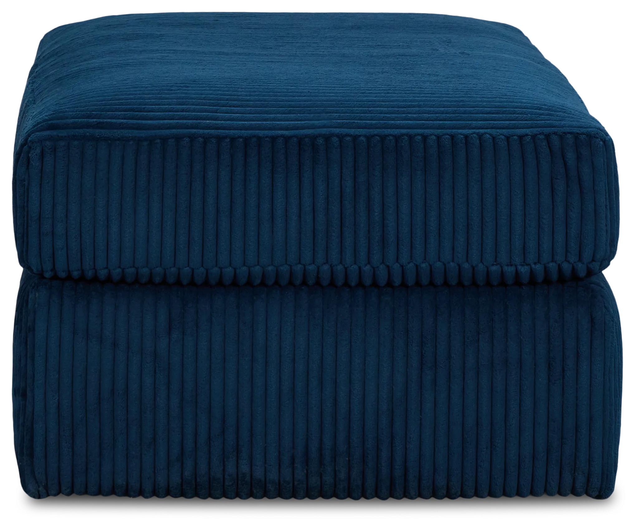 Charlie Dark Blue Fabric Ottoman