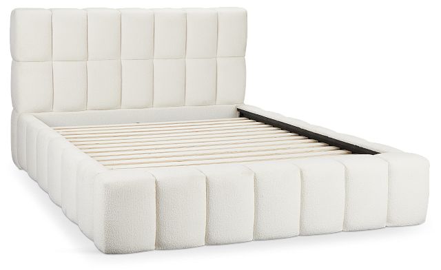 Malibu Light Beige Tufted Complete Bed