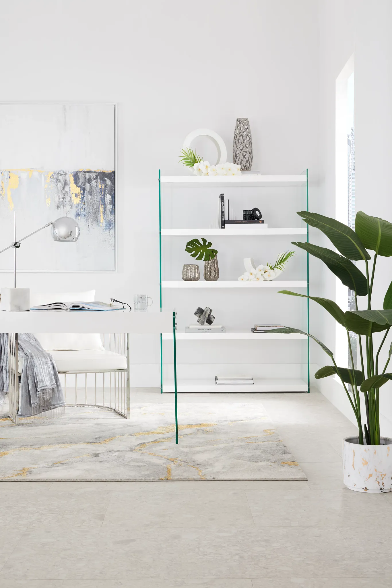 Olympia White Writing Desk