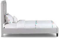 Whitney Light Gray Uph Platform Bed