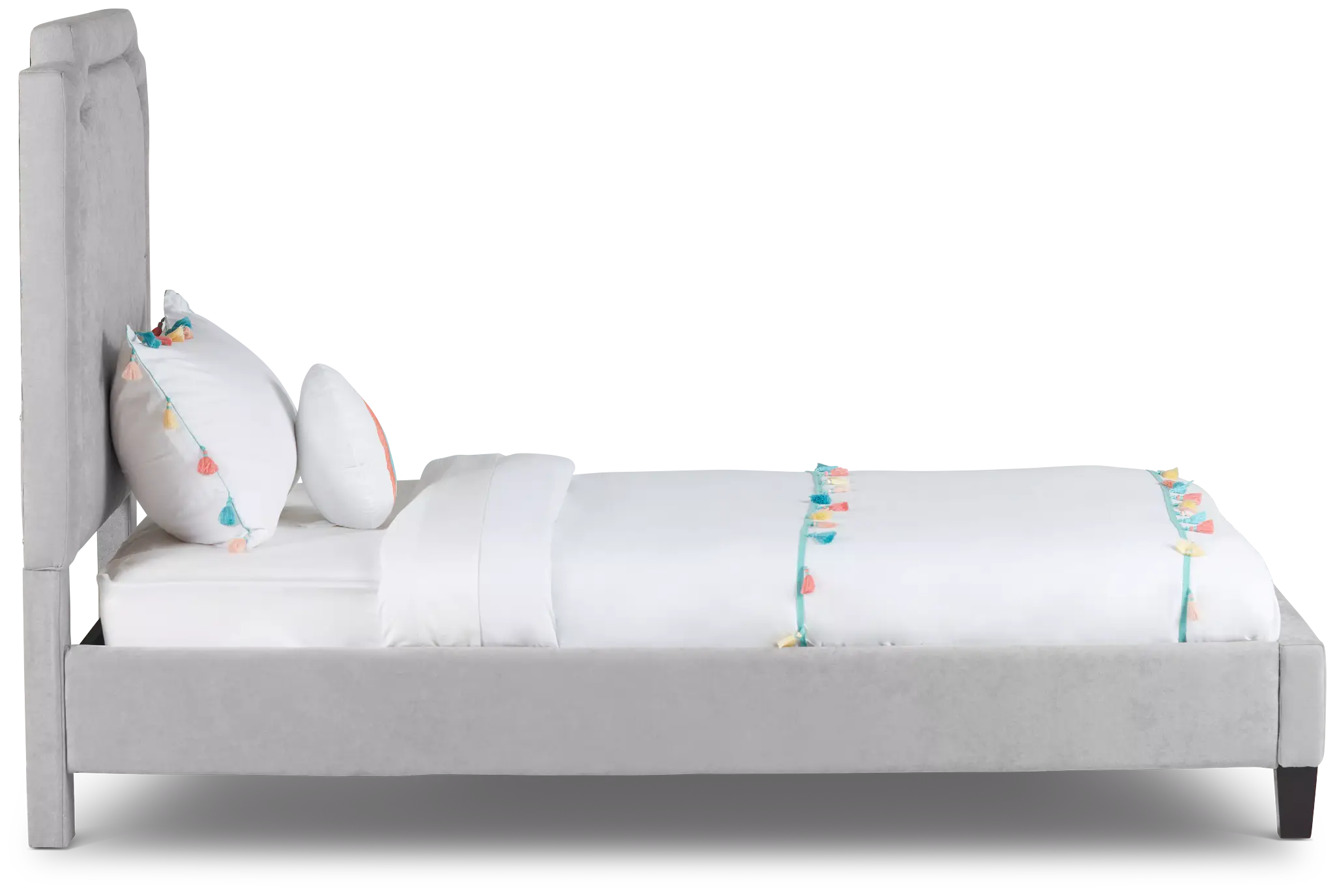 Whitney Light Gray Uph Platform Bed Whitney Light Gray Uph Platform Bed