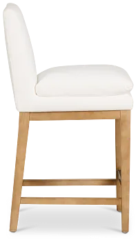 Nixon White 24" Upholstered Barstool