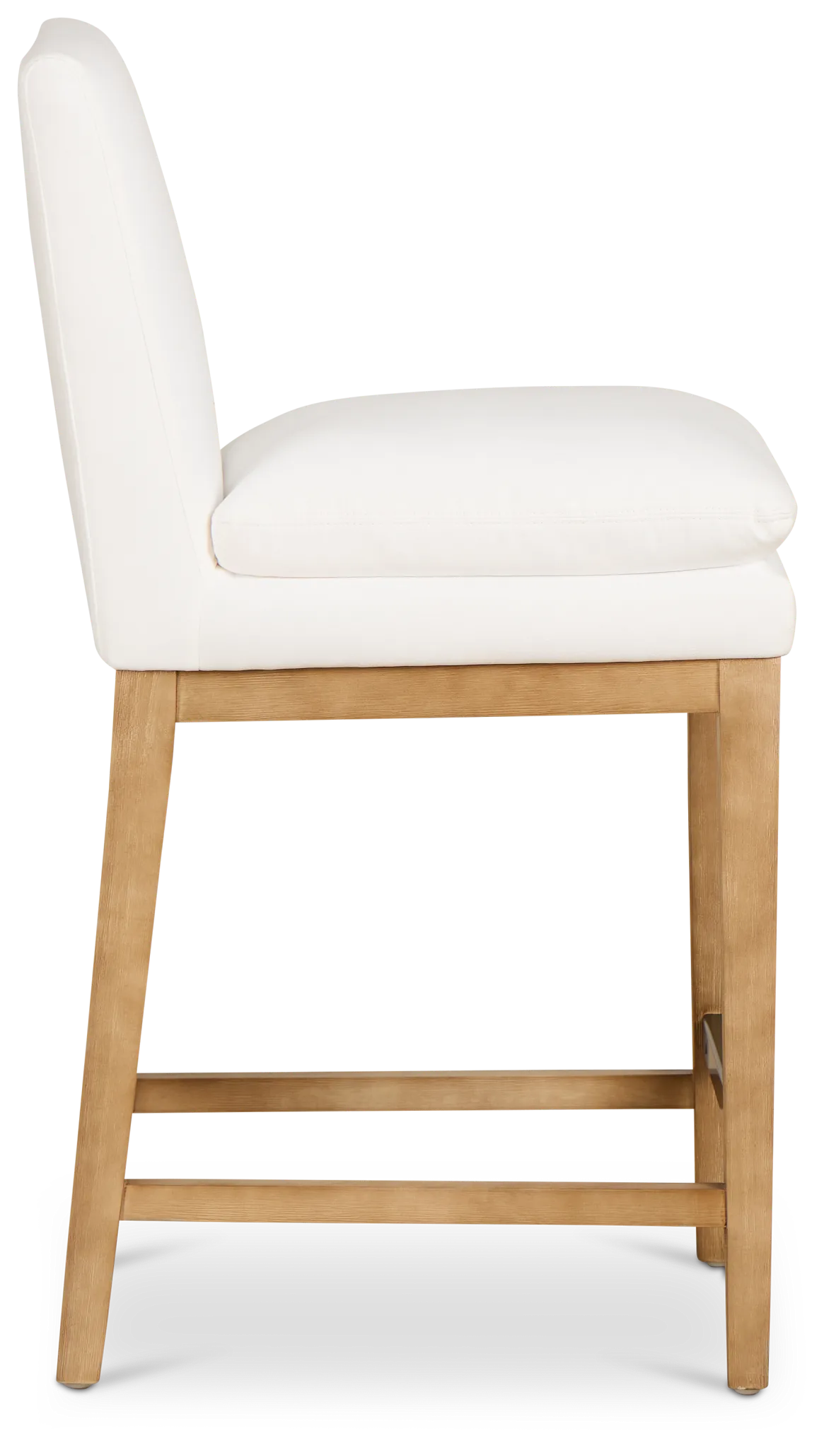 Nixon White 24" Upholstered Barstool