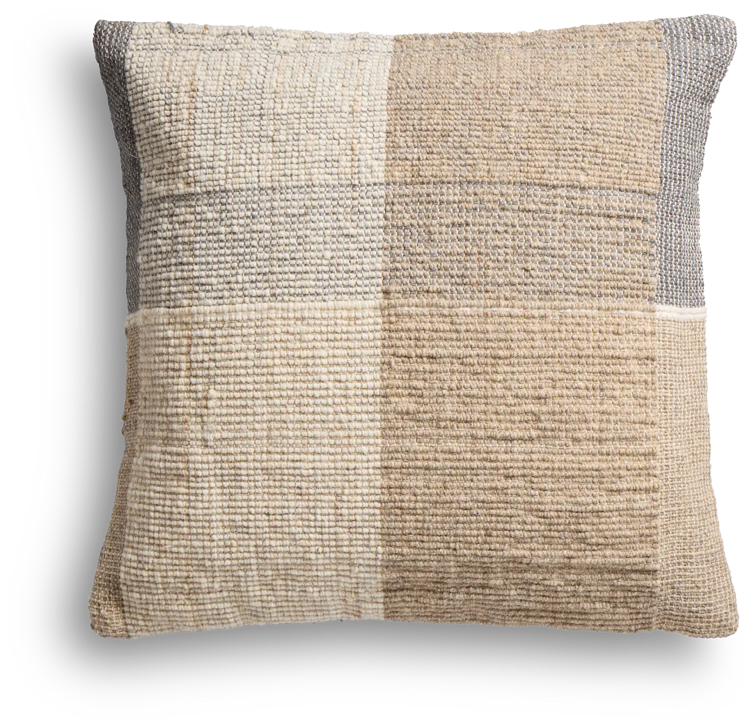Bloxi Brown 22" Square Accent Pillow