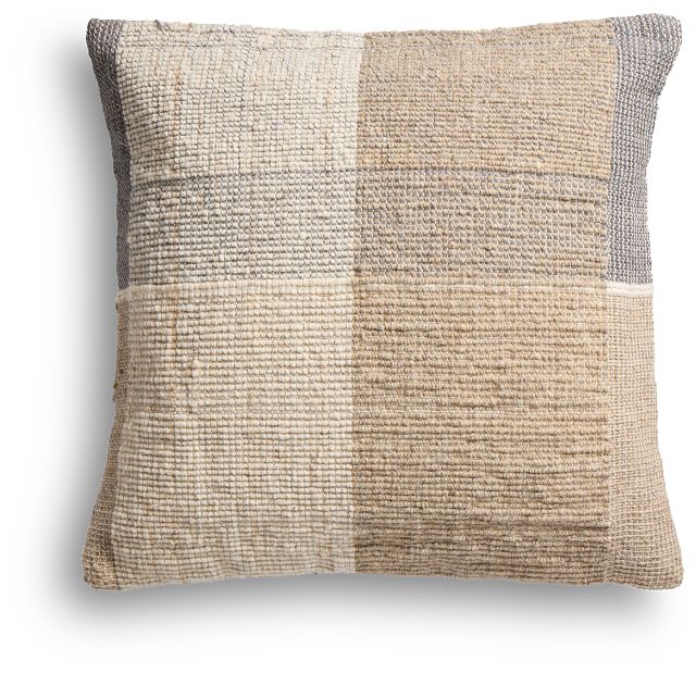 Bloxi Brown 22" Square Accent Pillow