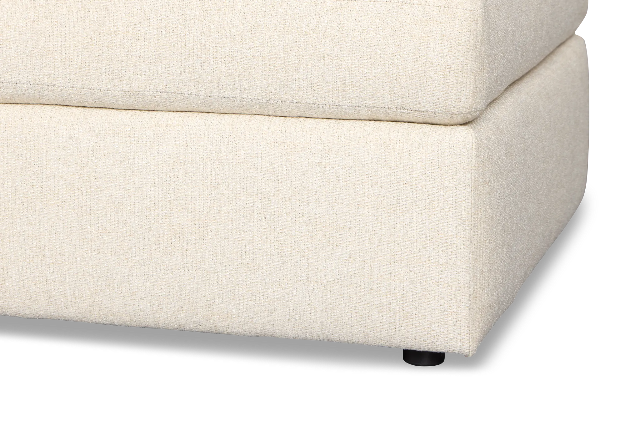 Maxwell Light Beige Fabric Cocktail Ottoman