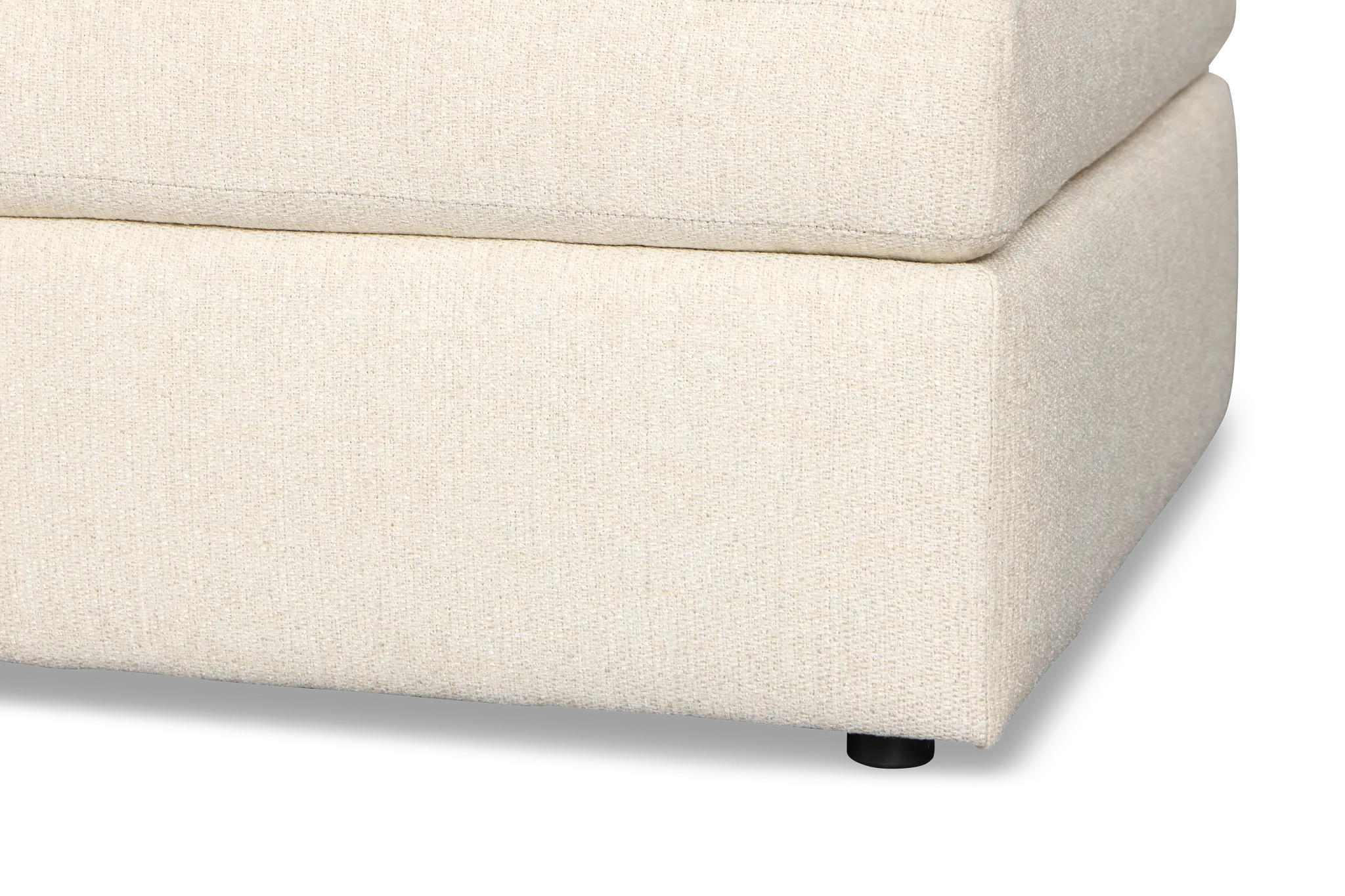 Maxwell Light Beige Fabric Cocktail Ottoman Maxwell Light Beige Fabric Cocktail Ottoman