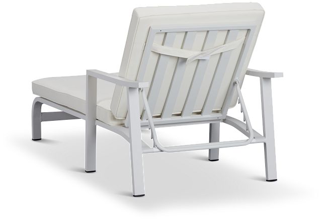Bahama White Aluminum Cushioned Chaise