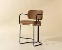Stark Brown 24" Upholstered Barstool