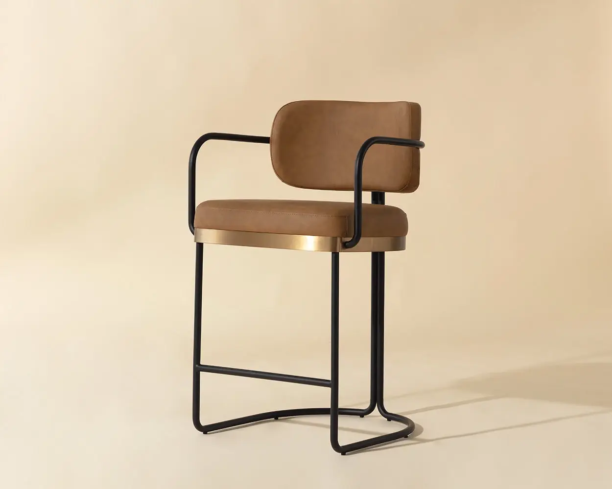 Stark Brown 24" Upholstered Barstool Stark Brown 24" Upholstered Barstool