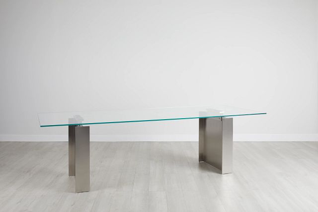 Omnia Glass 104" Rectangular Table