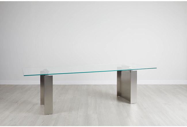 Omnia Glass 104" Rectangular Table