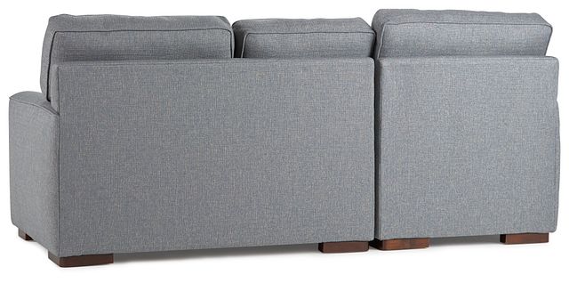 Austin Blue Fabric Left Chaise Sectional