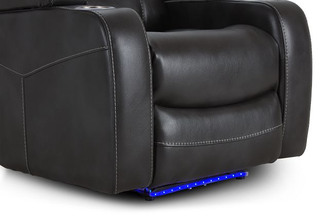 Slater Gray Micro Power Recliner With Power Headrest