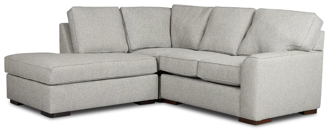 Austin Gray Fabric Small Left Bumper Sectional