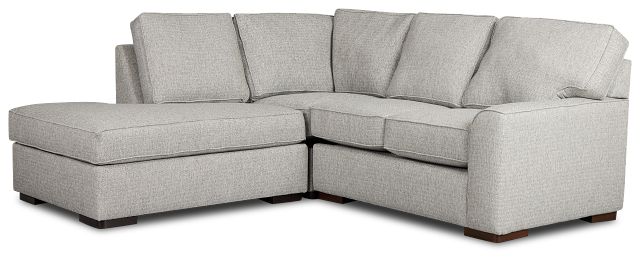 Austin Gray Fabric Small Left Bumper Sectional